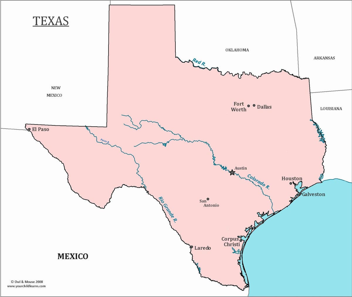 texas mapa de Austin