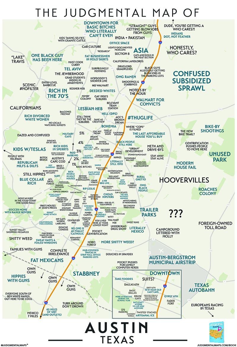 juzgar mapa de Austin