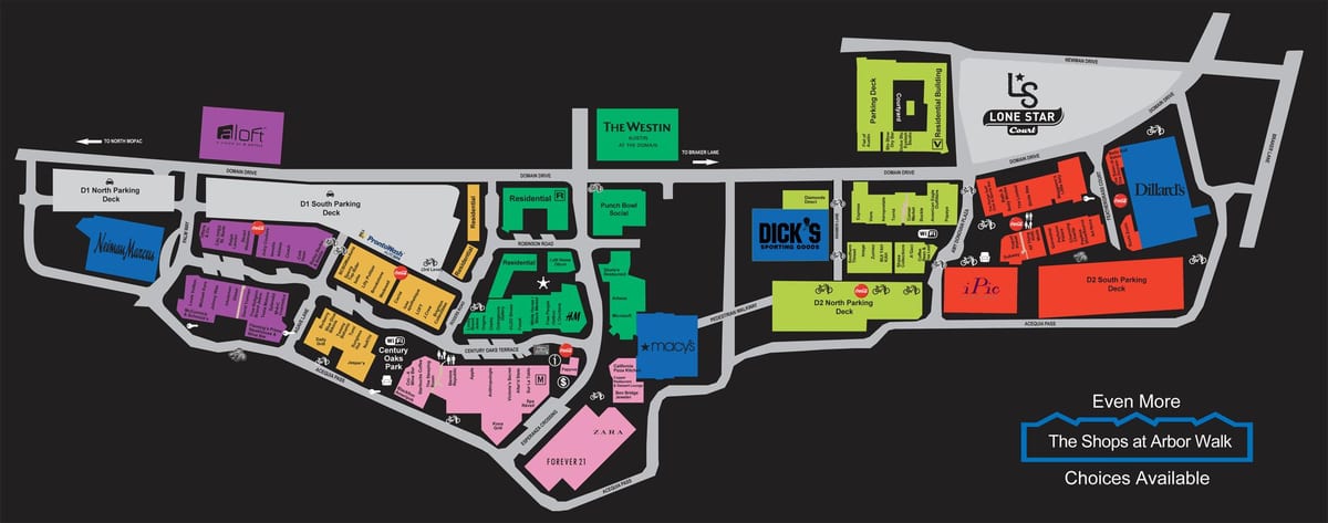 el dominio de Austin mapa